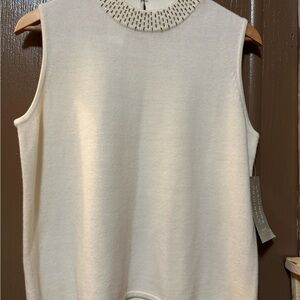 Hanes Cream Sleeveless Tank Top